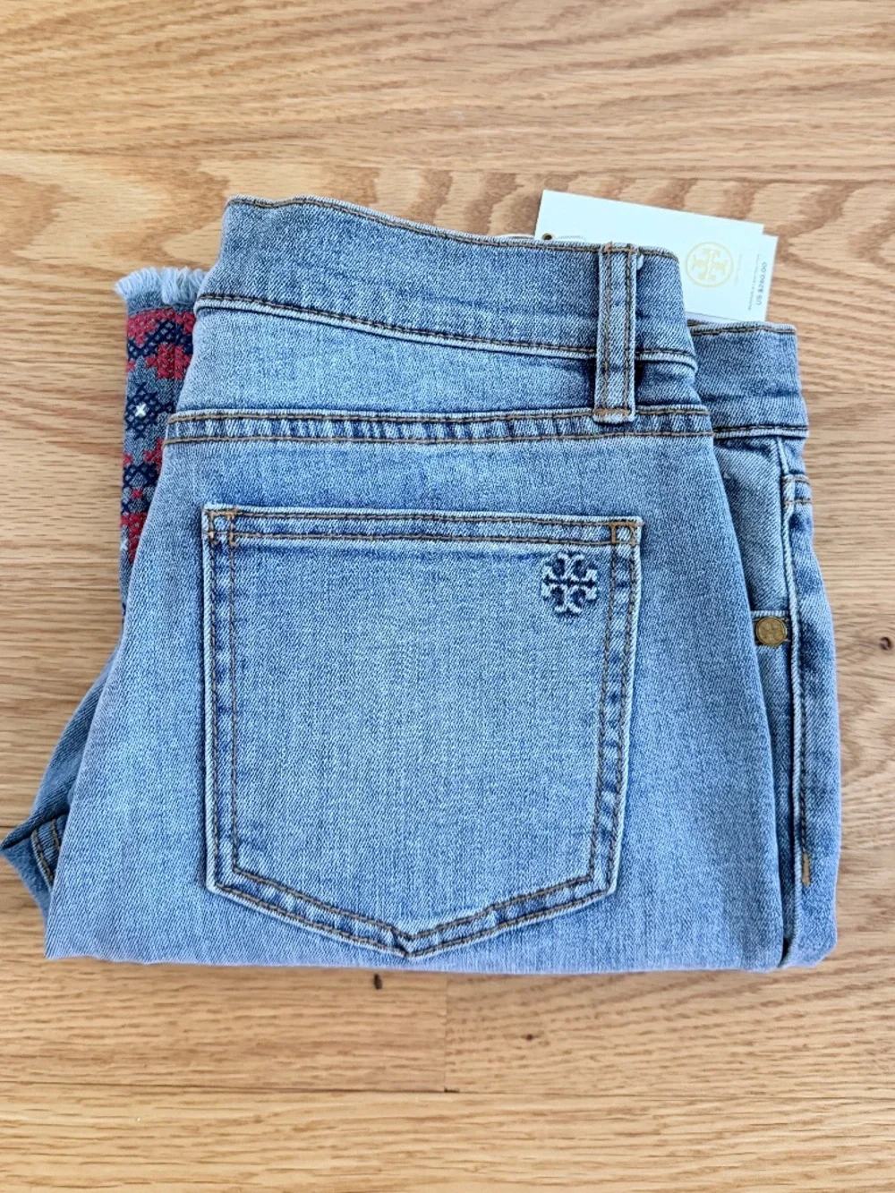 Tory Burch NWT Myers Cropped Boot Jean (27)